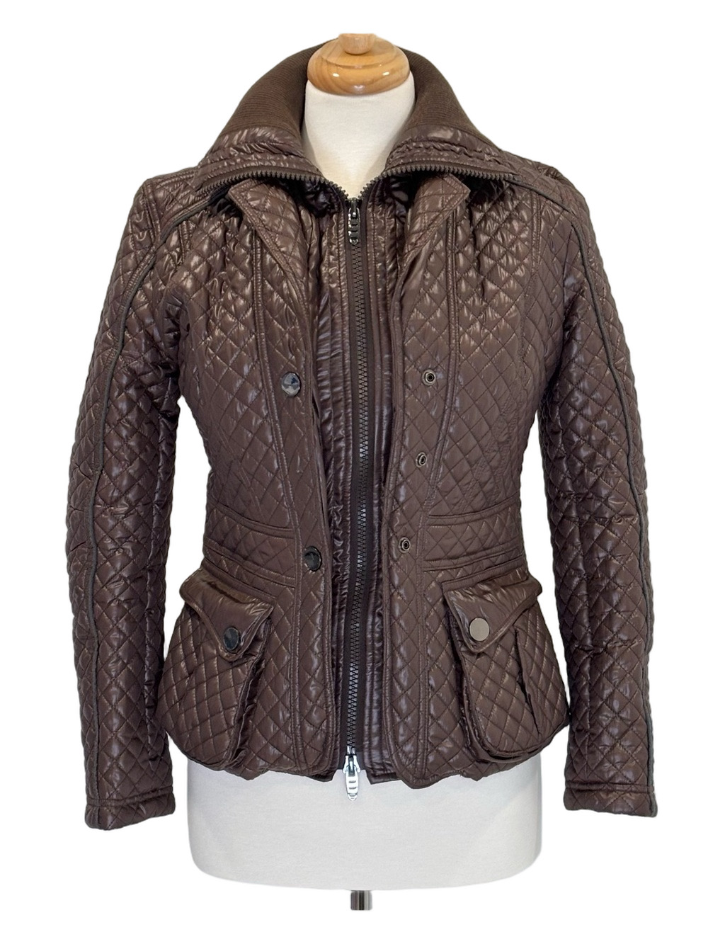 Sandra Angelozzi brown quilted jacket